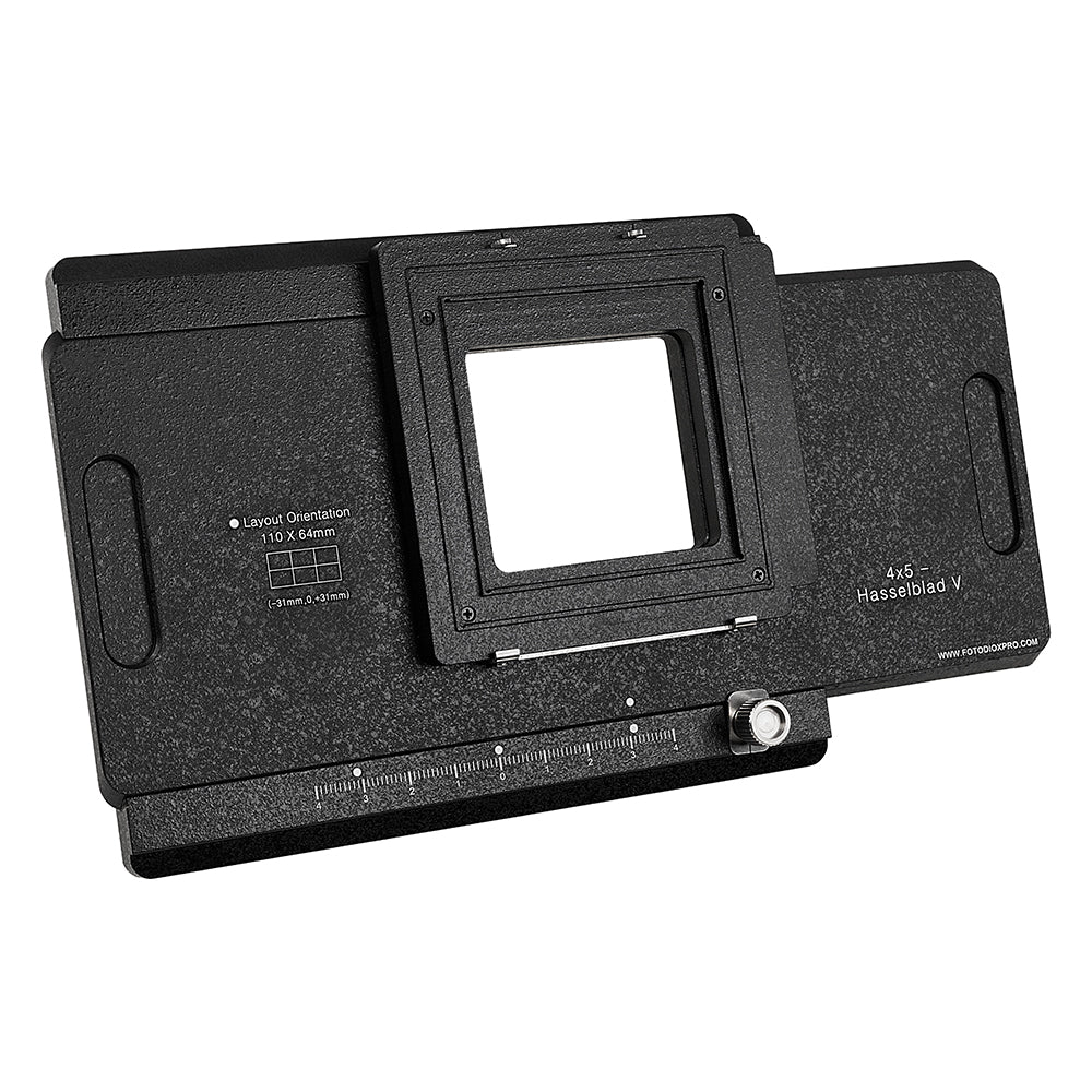 Fotodiox Pro Lens Adapter - Hasselblad V-Mount Digital Backs to Large Format 4x5 View Cameras with a Graflok Rear Standard - Shift / Stitch Adapter