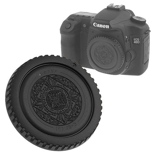 Fotodiox Designer Black Body Cap for All Canon EOS EF & EF-s Cameras