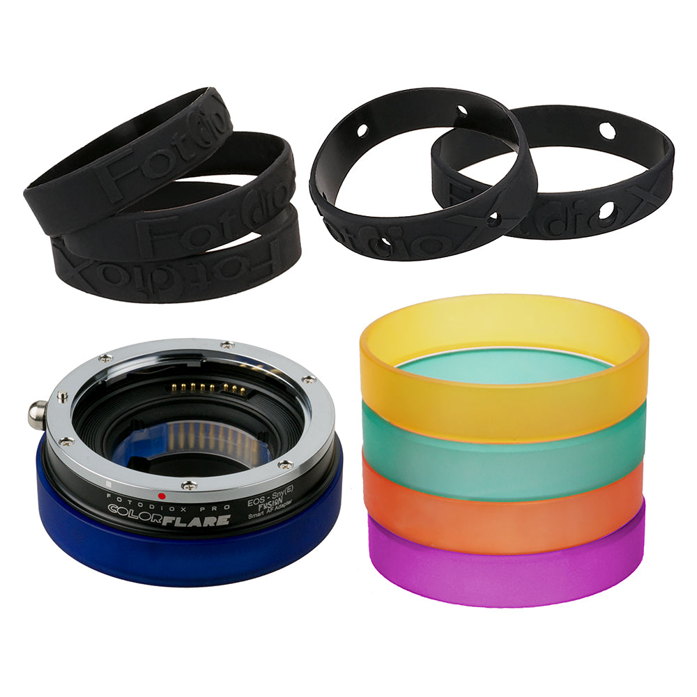 ArtFX ColorFlare FUSION Smart AF Adapter for Canon EOS (EF / EF-S) D/SLR Lens to Sony Alpha E-Mount Mirrorless Camera Body - Light Leak / Flare Inducing Adapter with Full Automated Functions from Fotodiox Pro **Clearance**