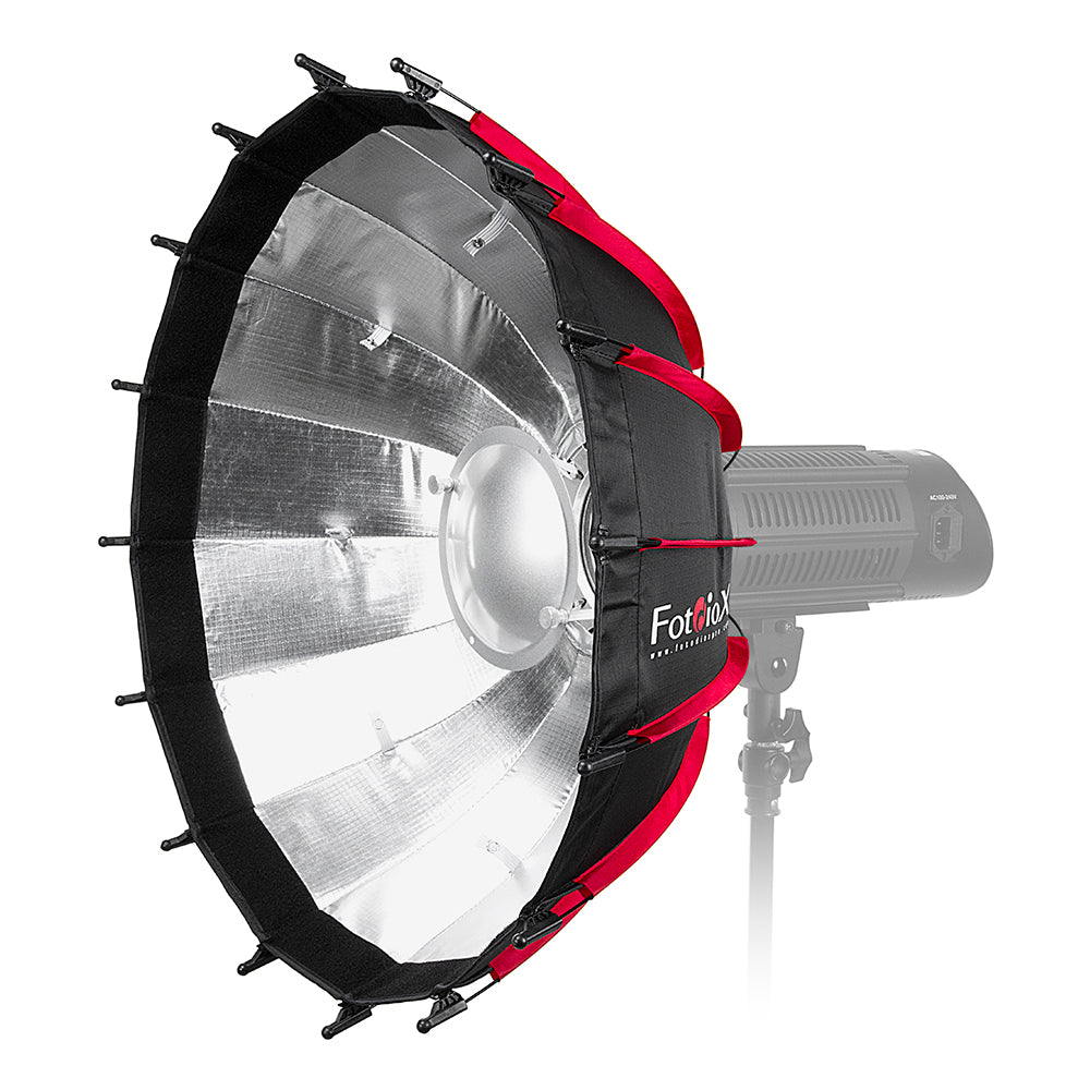 Fotodiox EZ-Pro DLX Collapsible Beauty Dish & Softbox Combination with Balcar Insert & Grid - Silver Reflective Interior & Plate with Double Diffusion