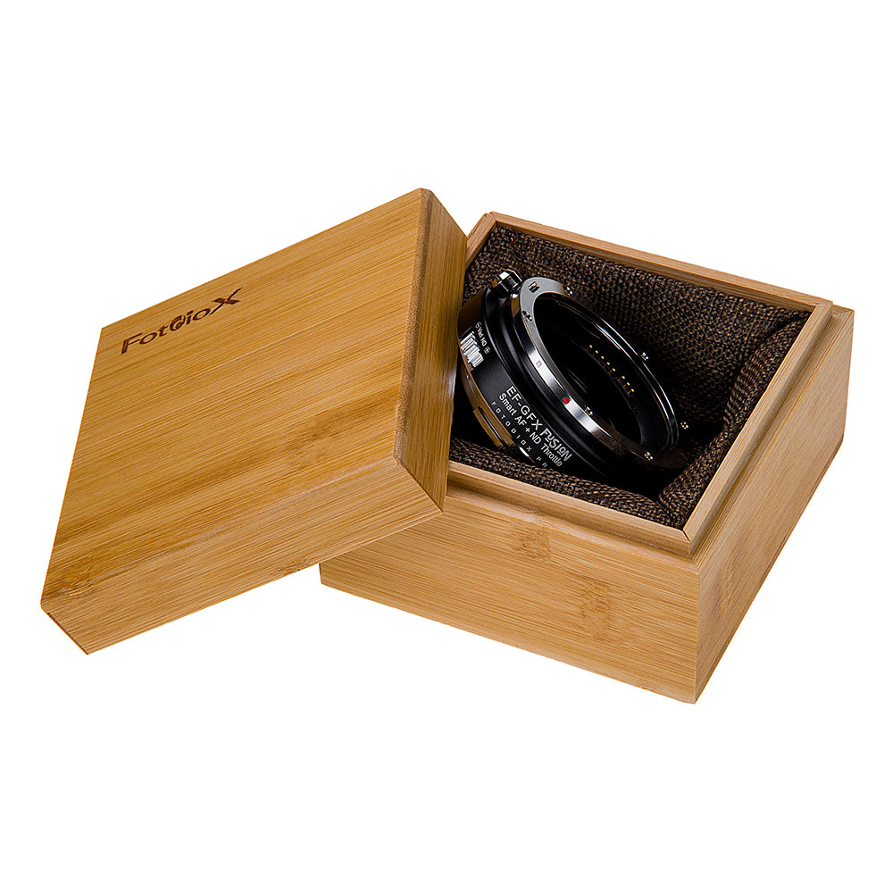 Vizelex Cine ND Throttle Fusion Smart AF Lens Adapter - Compatible with Canon EOS (EF) D/SLR Lenses to Fujifilm Fuji G-Mount GFX Mirrorless Cameras with Full Automated Functions and Built-In Variable ND Filter (2 to 8 Stops)