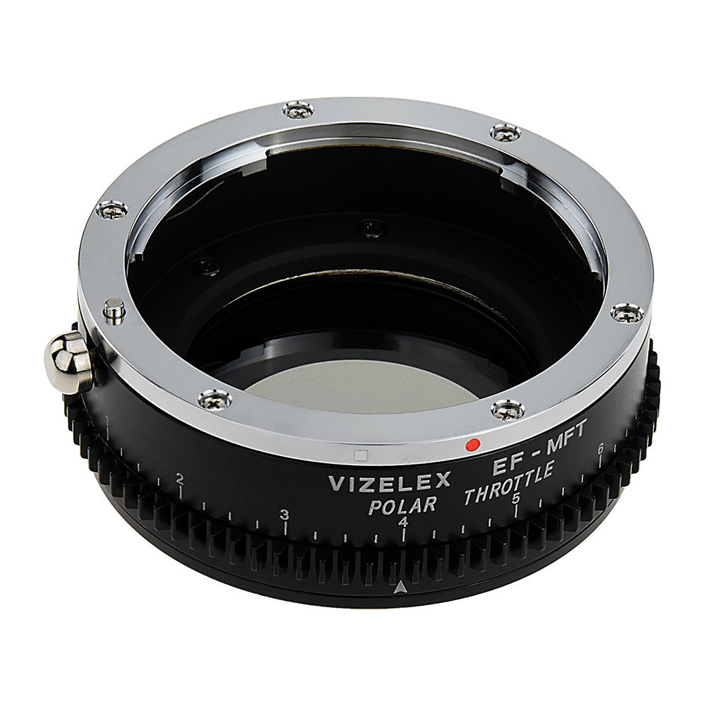 Vizelex Polar Throttle Lens Mount Adapter - Canon EOS (EF / EF-S) D/SLR Lens to Micro Four Thirds (MFT, M4/3) Mount Mirrorless Camera Body with Built-In Circular Polarizing Filter