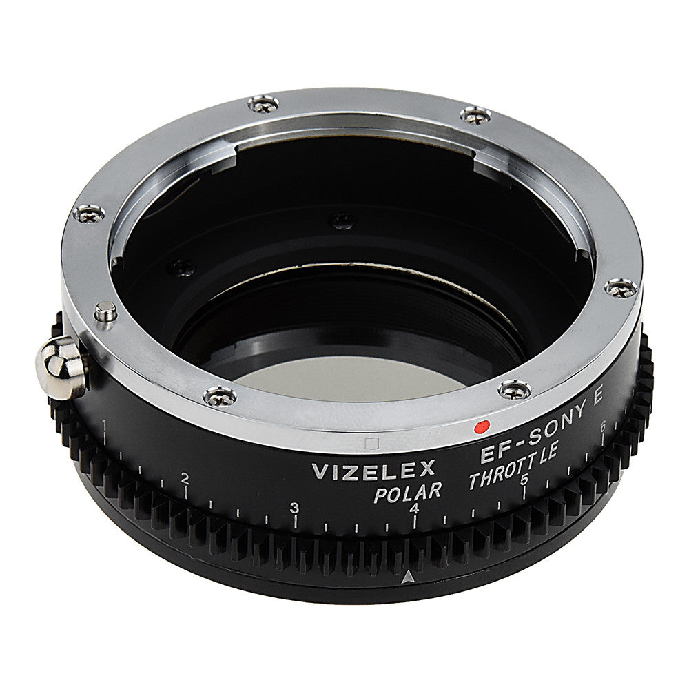 Vizelex Polar Throttle Lens Mount Adapter - Canon EOS (EF / EF-S) D/SLR Lens to Sony Alpha E-Mount Mirrorless Camera Body with Built-In Circular Polarizing Filter