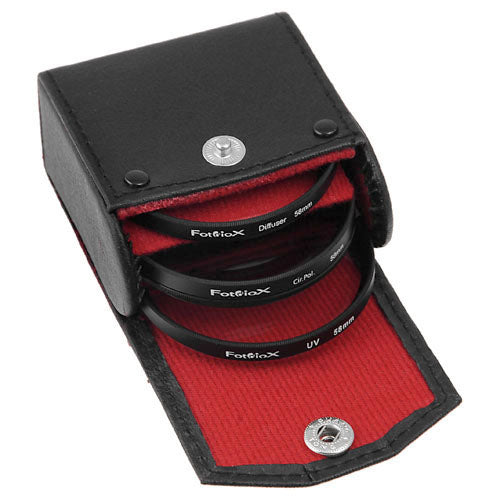 Fotodiox Filter Kit - UV, Circular Polarizer & Soft Diffusion Filters for Camera Lenses