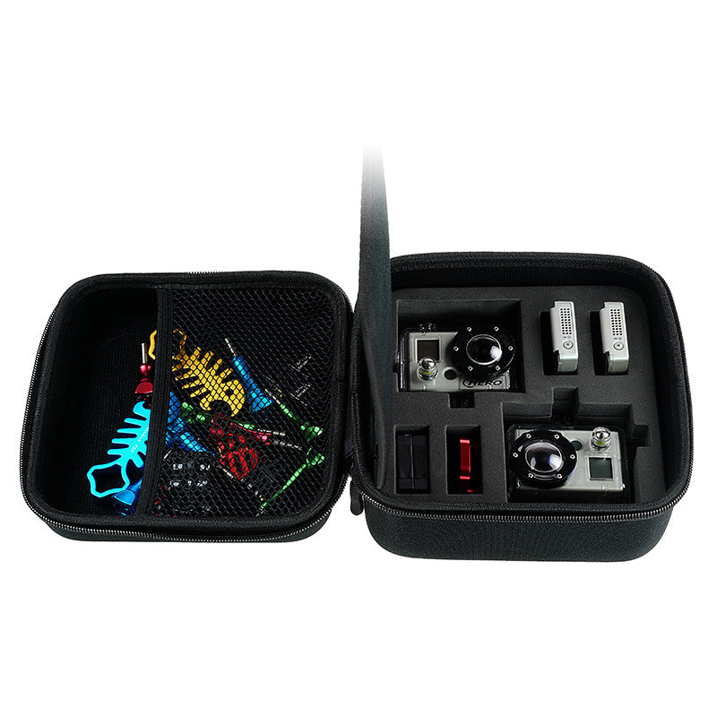 Fotodiox Pro GoTough CamCase Double – GoTough Carrying and Travel Case and Protector Pouch for Two GoPro Cameras & Accessories; fits GoPro HD Hero, Hero2, Hero3, Hero3+, and Hero4