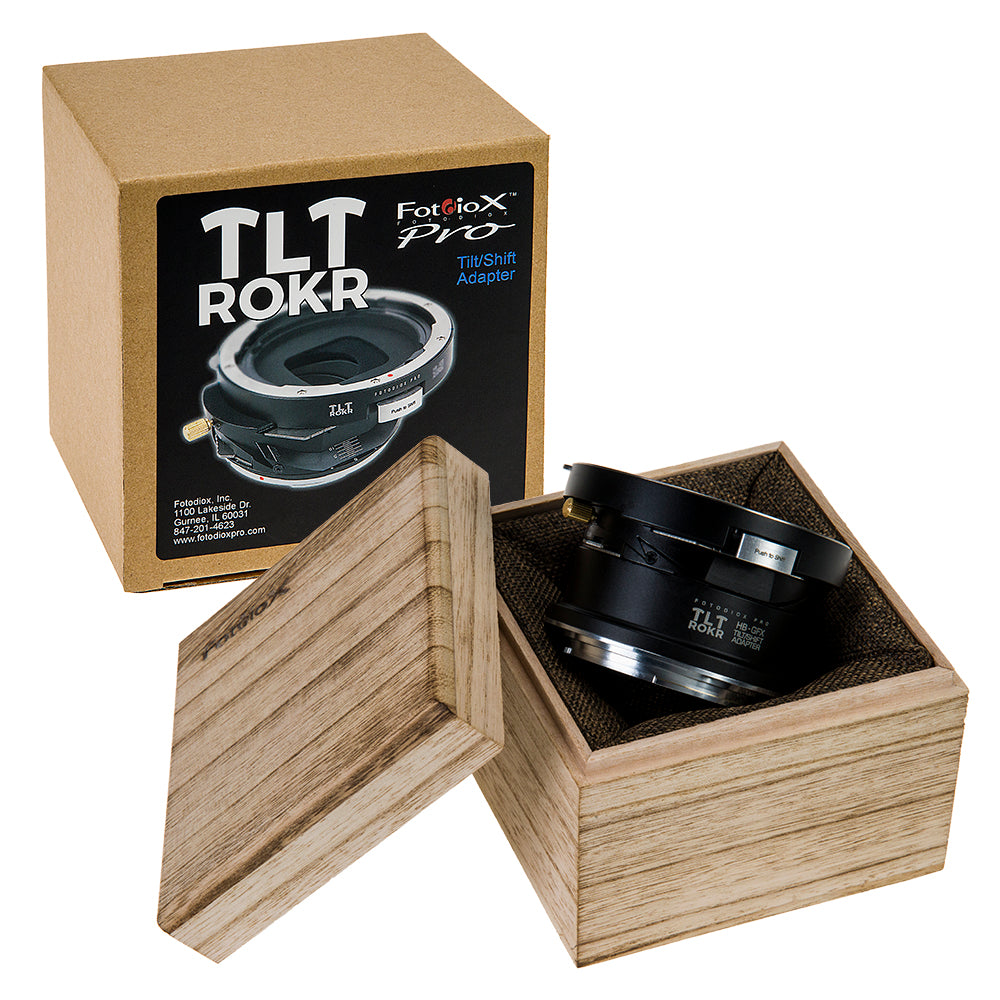 Fotodiox Pro TLT ROKR Lens Adapter - Compatible with Hasselblad V-Mount SLR Lenses to Fujifilm G-Mount Digital Cameras with Built-In Tilt / Shift Movements