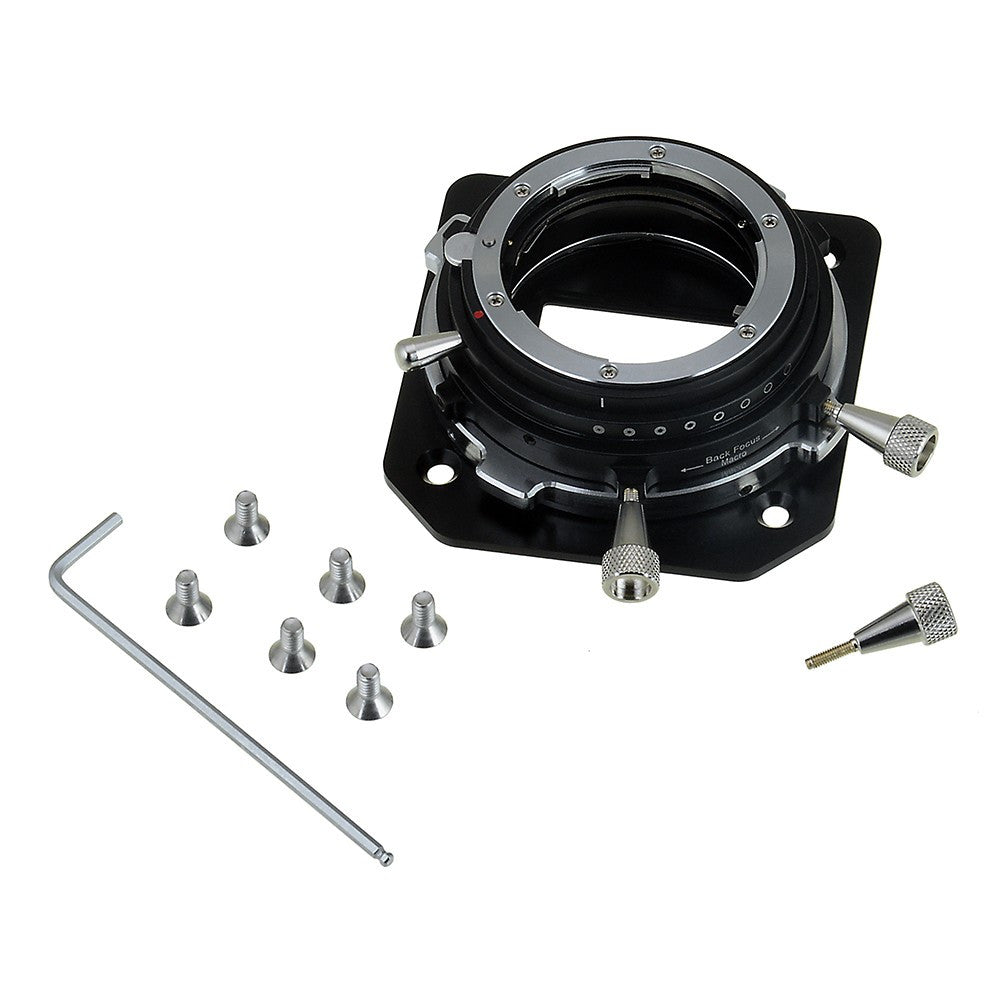 Fotodiox DLX Stretch Super Plate Lens Adapter - Compatible with Nikon F Mount G-Type D/SLR Lenses to AJA Cion Mount Cameras with Adjustable Back Focus Helicoid, Drop-In ND Filters and Built-In Aperture Control Dial