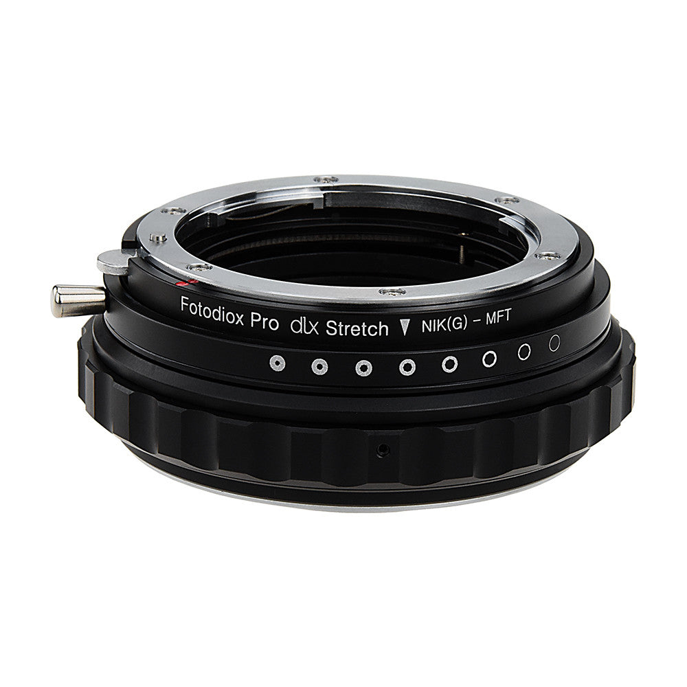 Fotodiox DLX Stretch Lens Adapter - Nikon Nikkor F Mount G-Type D/SLR Lens to Micro Four Thirds (MFT, M4/3) Mount Mirrorless Camera Body with Macro Focusing Helicoid and Magnetic Drop-In Filters
