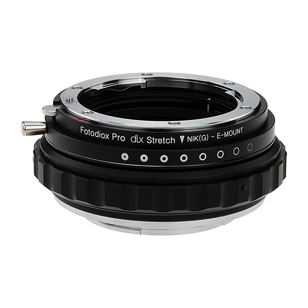 Fotodiox DLX Stretch Lens Adapter - Nikon Nikkor F Mount G-Type D/SLR Lens to Sony Alpha E-Mount Mirrorless Camera Body with Macro Focusing Helicoid and Magnetic Drop-In Filters
