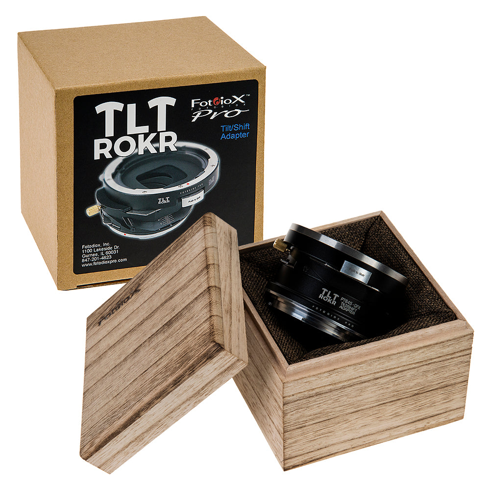 Fotodiox Pro TLT ROKR Lens Adapter - Compatible with Pentax 645 (P645) Mount SLR Lenses to Fujifilm G-Mount Digital Cameras with Built-In Tilt / Shift Movements