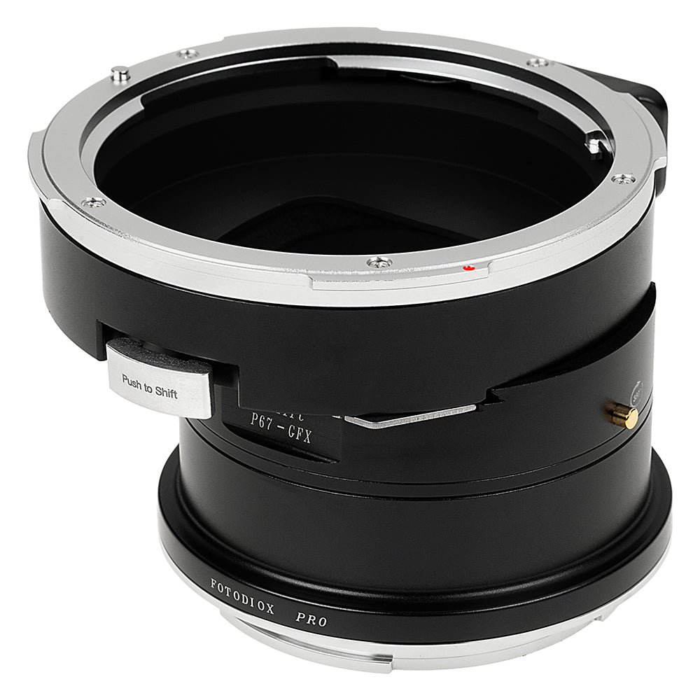 Fotodiox Pro Lens Mount Shift Adapter - Compatible With Pentax 6x7 (P67, PK67) Mount SLR Lens to Fujifilm G-Mount (GFX) Mirrorless Cameras