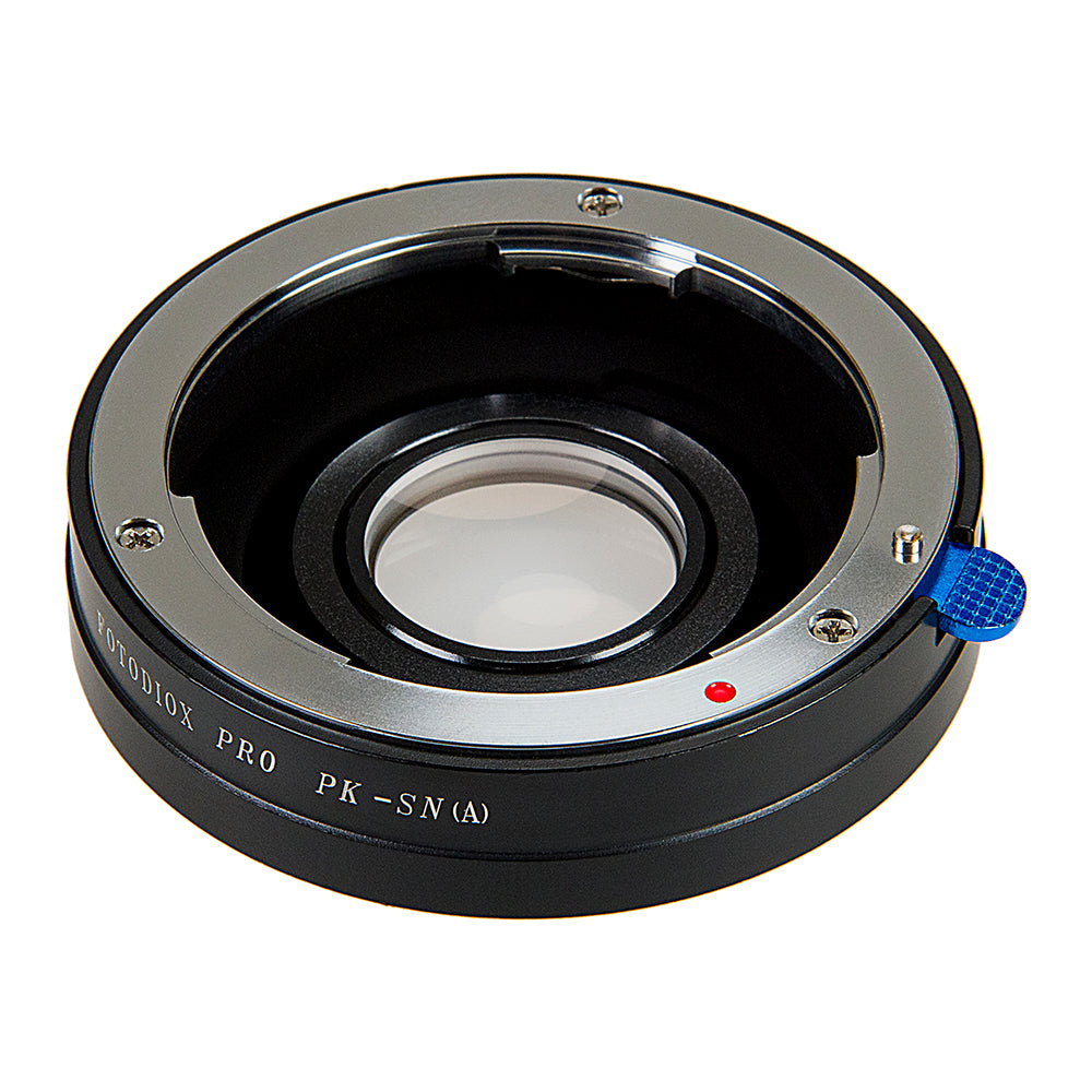 Fotodiox Pro Lens Mount Adapter - Pentax K Mount (PK) SLR Lens to Sony Alpha A-Mount (and Minolta AF) Mount SLR Camera Body