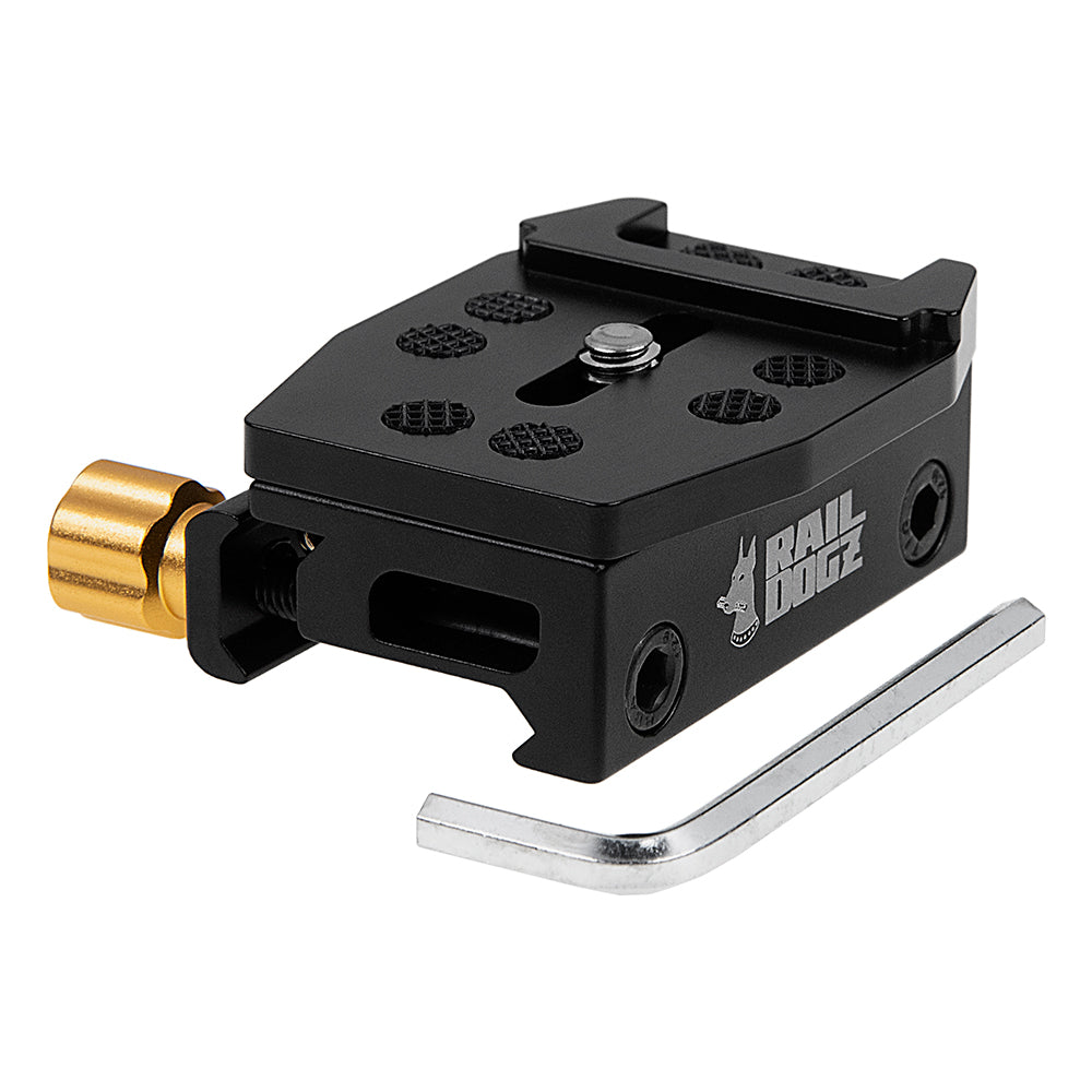 RAIL DOGZ Low Profile Rail Mount for Small Cameras  - All Metal Mount for Picatinny 1913 Rail Integration System