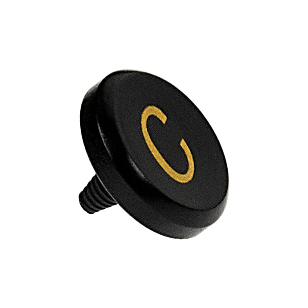 Fotodiox Soft Shutter Release Button - Anodized Aluminum 12mm Concave Button for Contax & Canon Cameras (Black & Yellow)