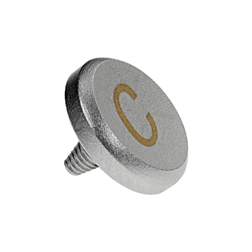 Fotodiox Soft Shutter Release Button - Anodized Aluminum 12mm Concave Button for Contax & Canon Cameras (Silver & Yellow)