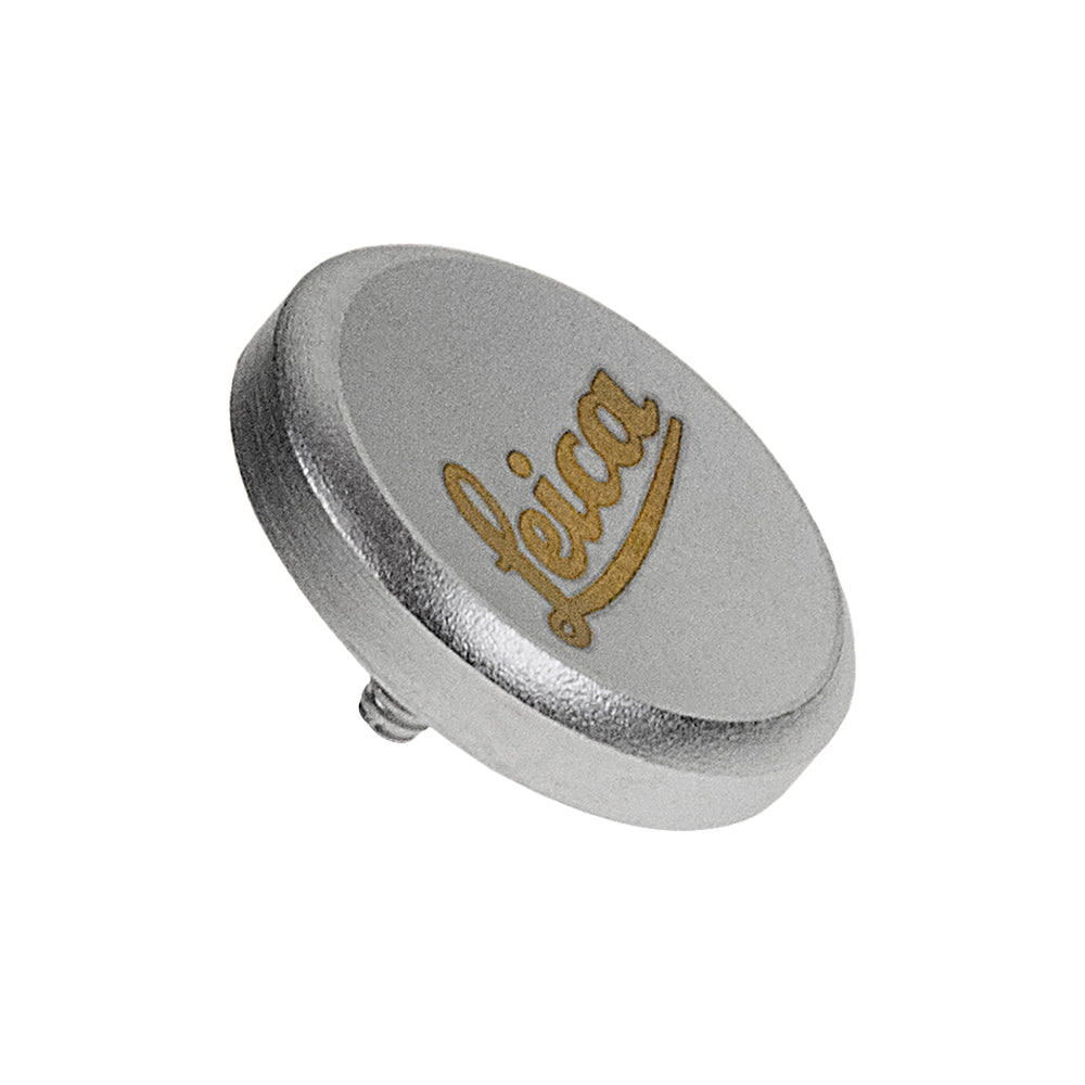 Fotodiox Soft Shutter Release Button - Anodized Aluminum 16mm Concave Button for Leica Cameras (Silver)
