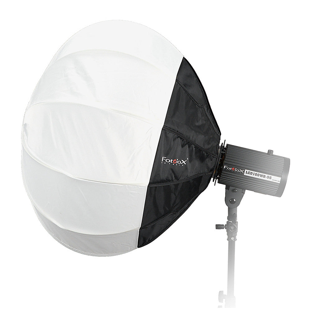 Fotodiox Lantern Softbox with Flash Speedring for Nikon, Canon, Yongnuo Speedlites and More - Collapsible Globe Softbox with Partial Silver Reflective Interior and Soft Diffusion Panels