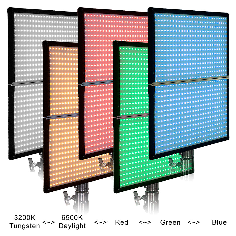 SkyFiller Wings Prizmo Edition LED Lighting SFW-150SSRGB - 2x2 150w RGBW+T Folding LED Panel Lighting from Fotodiox