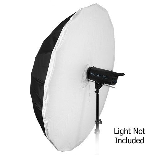 Fotodiox Pro 16-rib, 60" Black and White Reflective Parabolic Umbrella, with Diffusion Cover