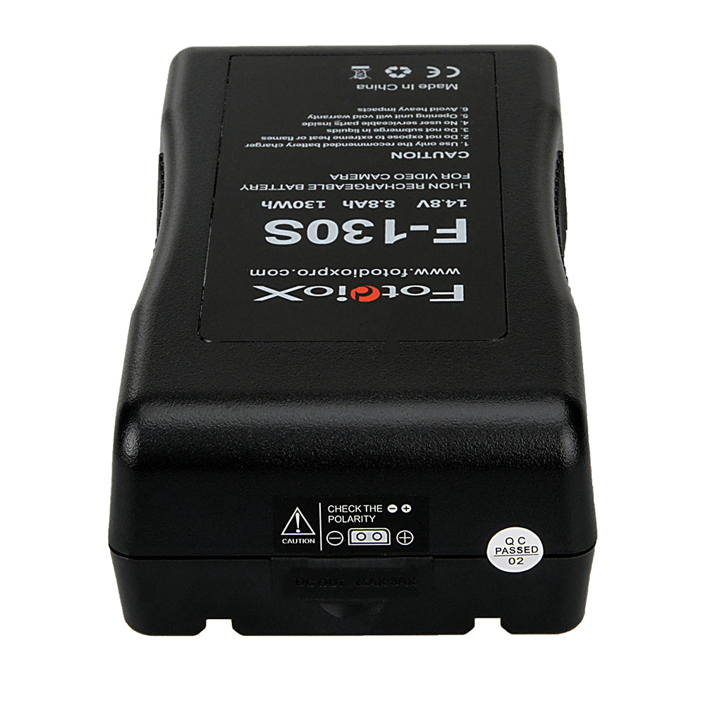 Fotodiox 14.8V 130Wh Li-Ion V-Mount Battery for Fotodiox Pro, FlapJack & Factor Series LED Lights - Replaces Sony BP-GL65 and BPL-60 Battery